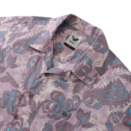 1920s Vinatge Hawaiian Shirt For Men Eastern Journey Shirt Camp Collar