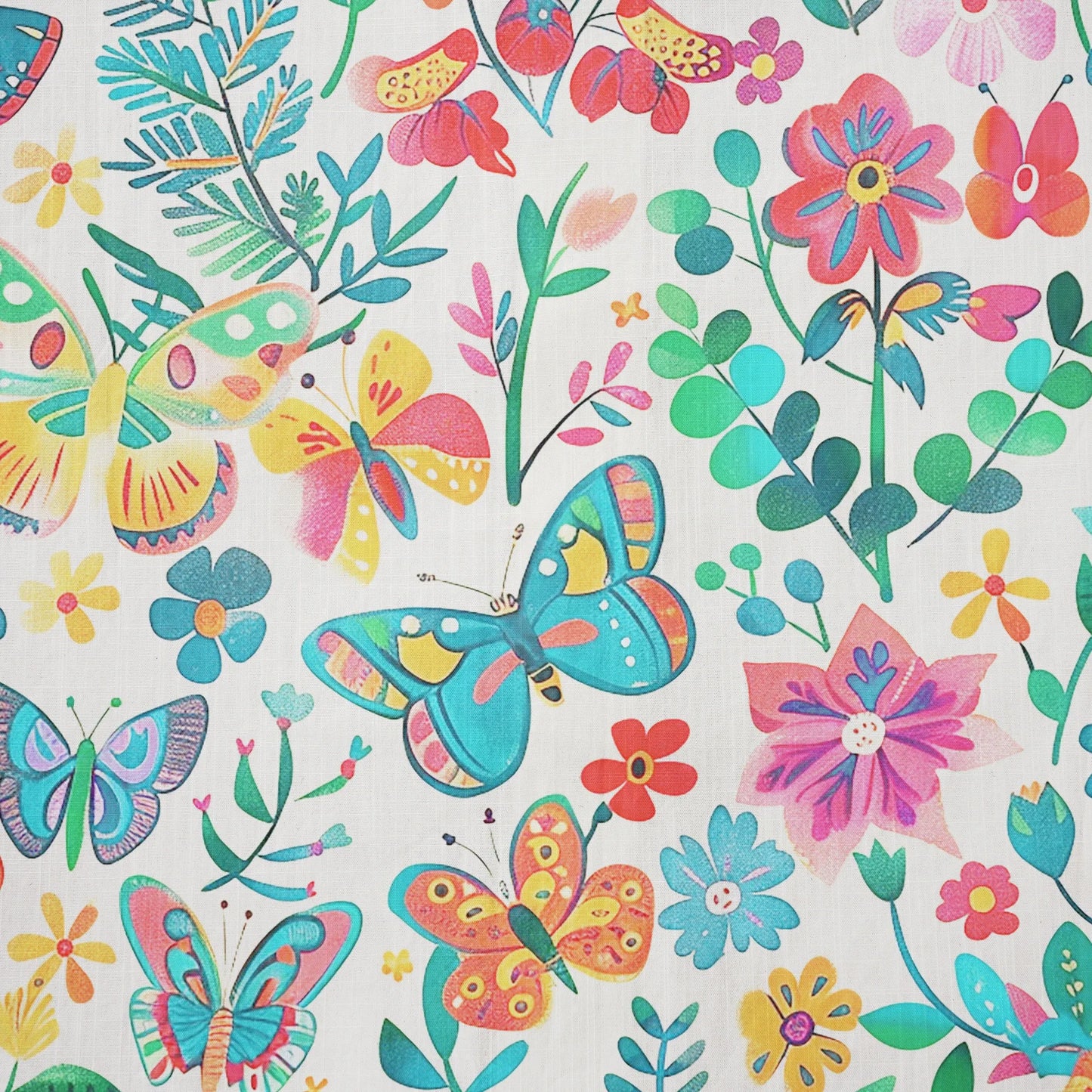 LeosWare® Men's Hawaiian Shirt Short Sleeve Button-up 100% Cotton Blue Aloha Dance Of The Butterfly Blossom Collection