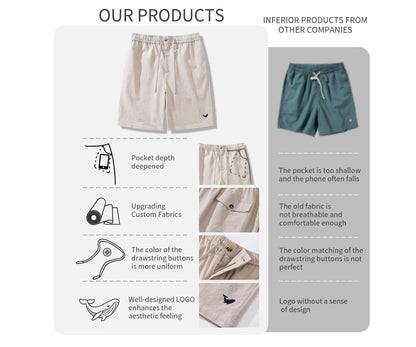 Mid-Rise Straight Bermuda 8-10 Inch Shorts - FLAXEN Version 2.0