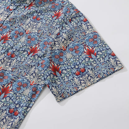 Hawaiian Shirts For Men Snakehead Designer Shirt 100% Cotton Morris Shirt