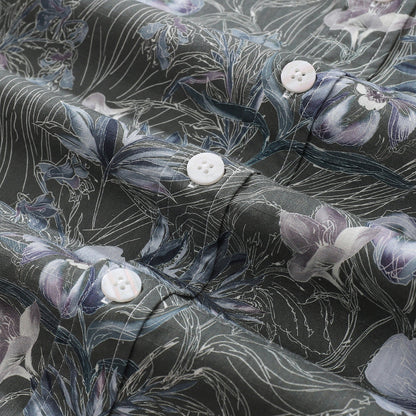 Hawaiian Shirts For Men 1920s Vintage Cotton Misty Garden Short Sleeve Aloha Shirt