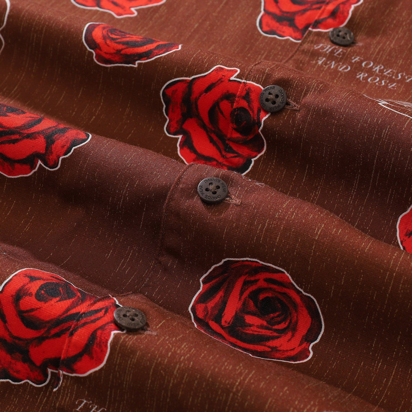 Valentine's Day Hawaiian Shirts For Men Gorgeous Rose Print Shirt Short Sleeve