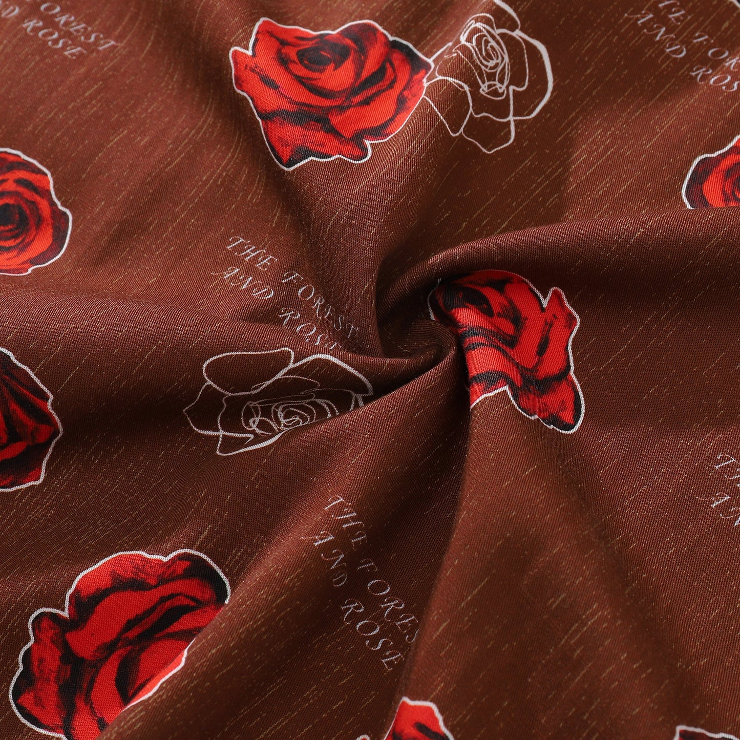 Valentine's Day Hawaiian Shirts For Men Gorgeous Rose Print Shirt Short Sleeve