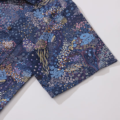 Hawaiian Shirt For Luminous Wonders Shirt Camp Collar 100% Cotton