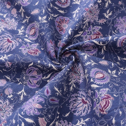 Men's Hawaiian Shirt Mystic Flowers Print Cotton Button-down Short Sleeve Aloha Shirt