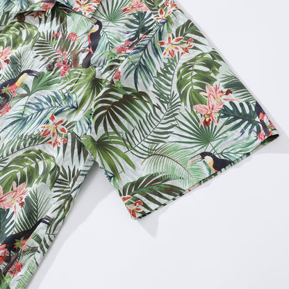 Hawaiian Shirt For Men Studio 1930s Vintage Shirt Camp Collar 100% Cotton