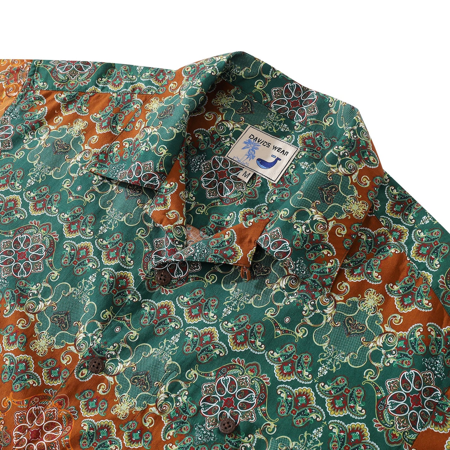 Hawaiian Shirts For Men Vintage Paisley Printed Shirt
