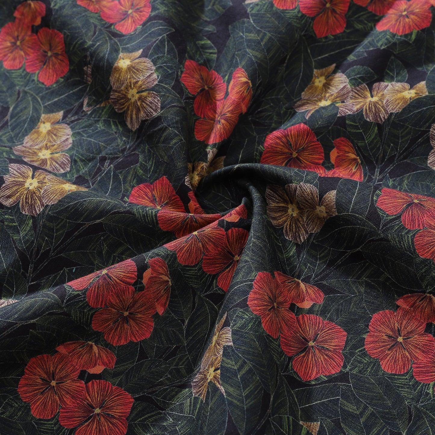 Valentine's Day Men's Hawaiian Shirt Serenity in Bloom Print By Mahhima Bansal Cotton Button-down Short Sleeve Aloha Shirt