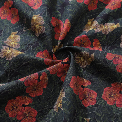 Valentine's Day Men's Hawaiian Shirt Serenity in Bloom Print By Mahhima Bansal Cotton Button-down Short Sleeve Aloha Shirt