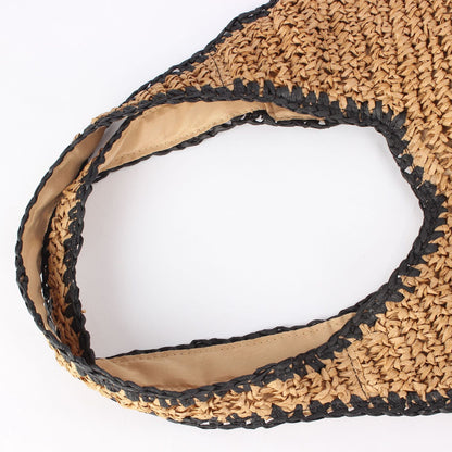 Woven Bag – Casual Beach Vacation Tote, Daily Versatile Commuter Purse, Unique Women's Accessory