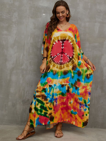 Rayon Engineered-Print Beach Robe ¨C Vacation Bikini Cover-Up, Women¡¯s Swimsuit Outerwear