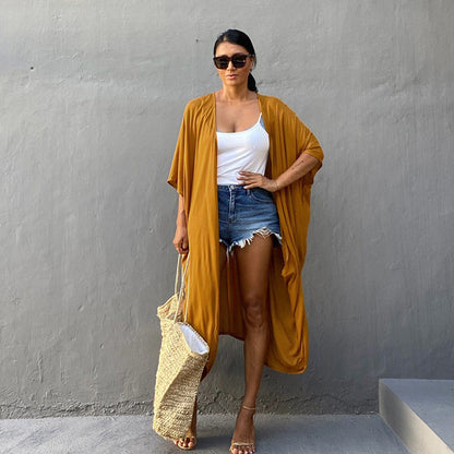 Open-Front Beach Bikini Cardigan ¨C Women¡¯s Vacation Swimsuit Cover-Up, Sun Protection Outerwear