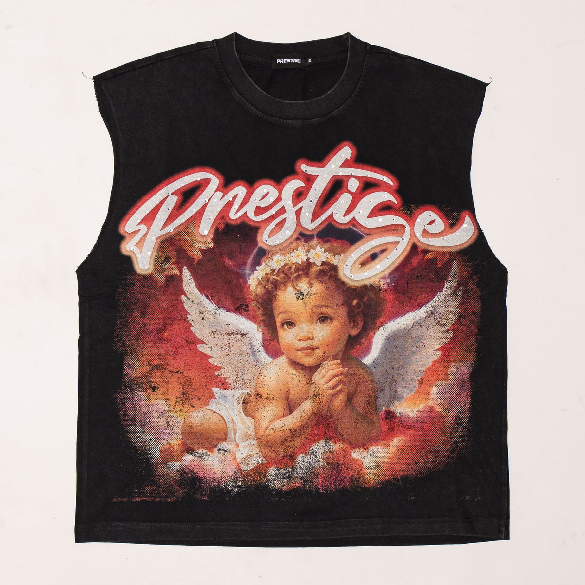 Rhinestone Angel Sleeveless Tee