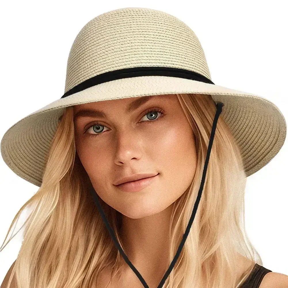 Fashion Korean Version Women's Beach Summer Sun Hat Travel Breathable Beach Sunshade Sun Hat Dome Basin Hat