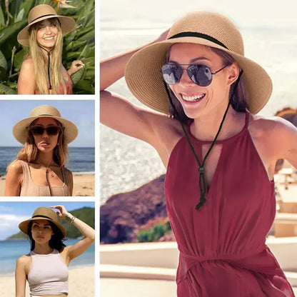 Fashion Korean Version Women's Beach Summer Sun Hat Travel Breathable Beach Sunshade Sun Hat Dome Basin Hat
