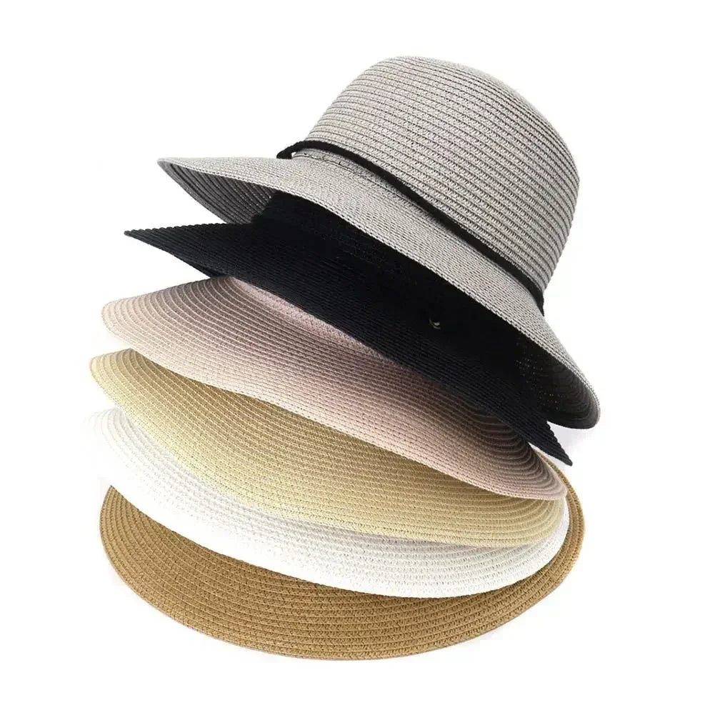 Fashion Korean Version Women's Beach Summer Sun Hat Travel Breathable Beach Sunshade Sun Hat Dome Basin Hat