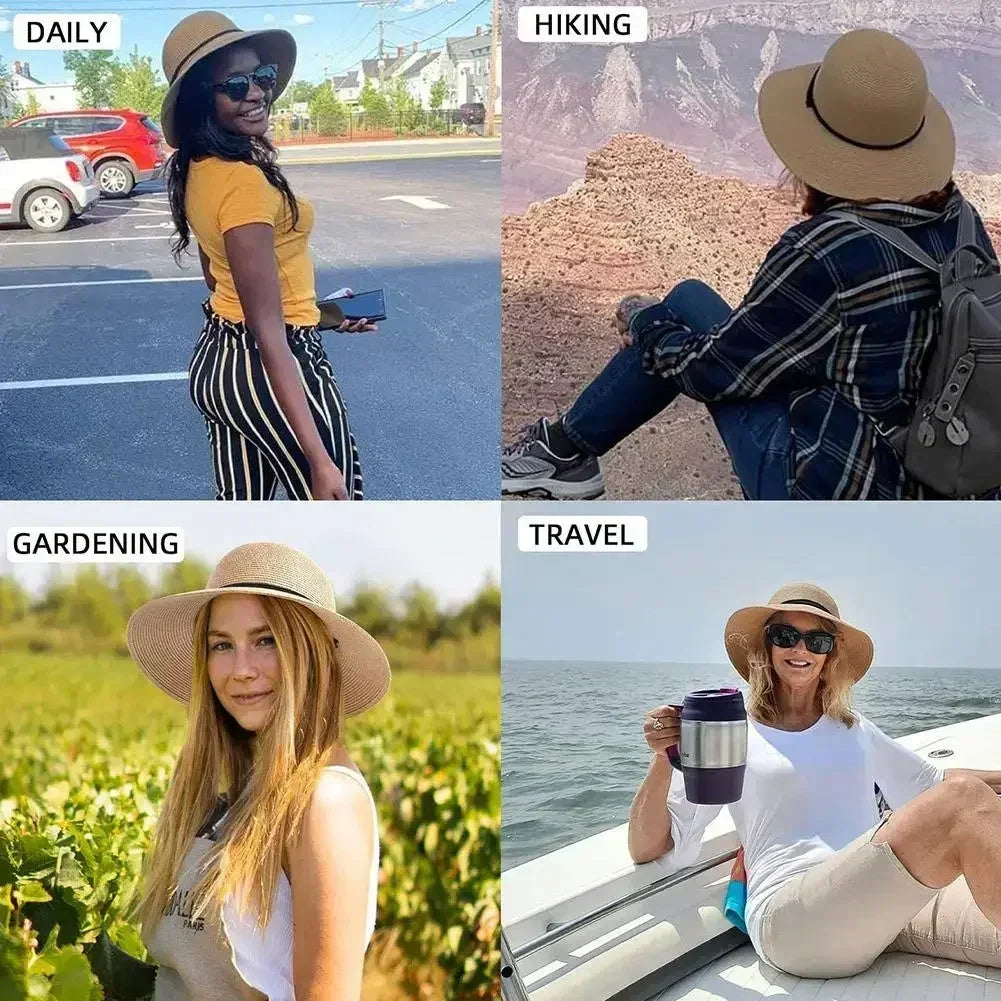 Fashion Korean Version Women's Beach Summer Sun Hat Travel Breathable Beach Sunshade Sun Hat Dome Basin Hat