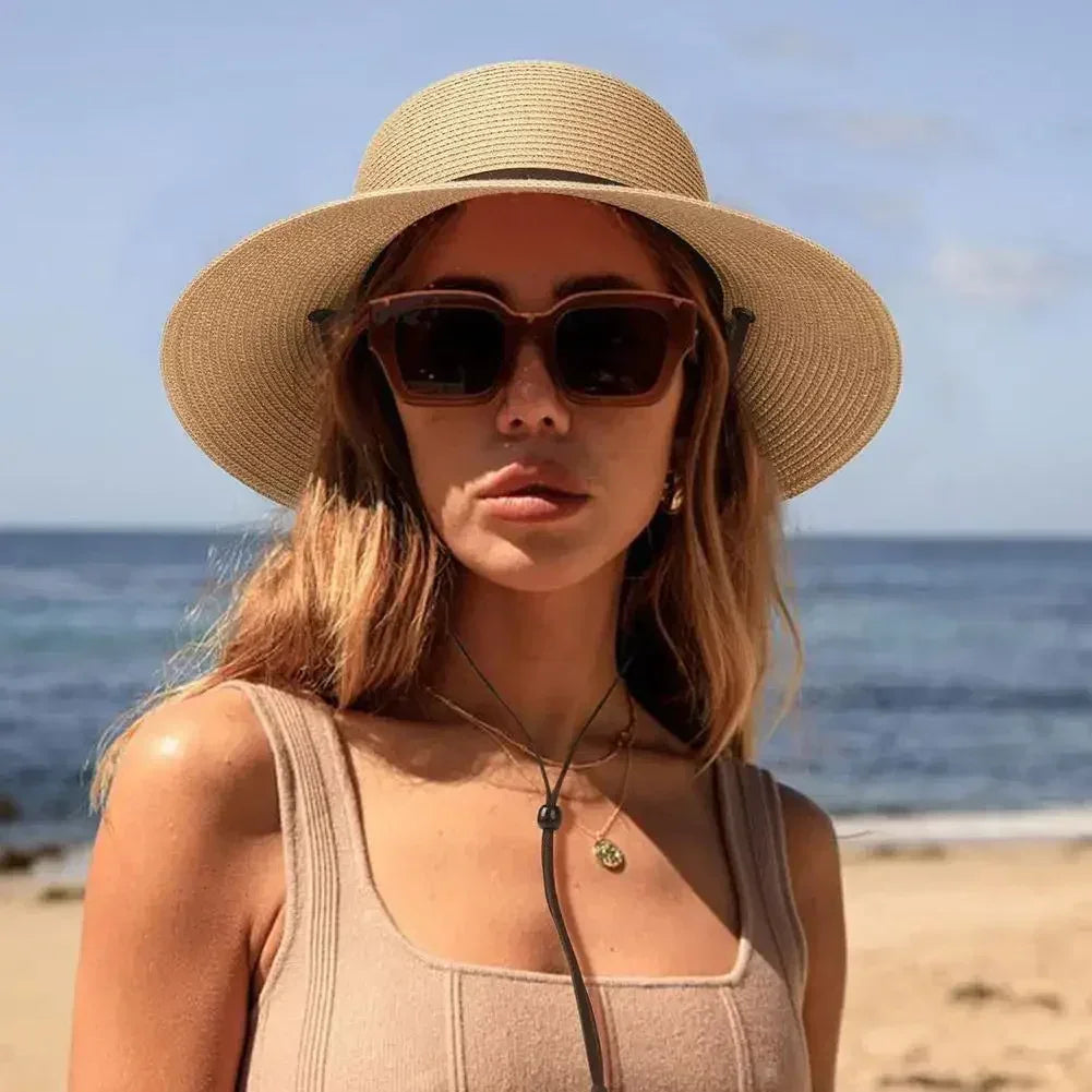 Fashion Korean Version Women's Beach Summer Sun Hat Travel Breathable Beach Sunshade Sun Hat Dome Basin Hat