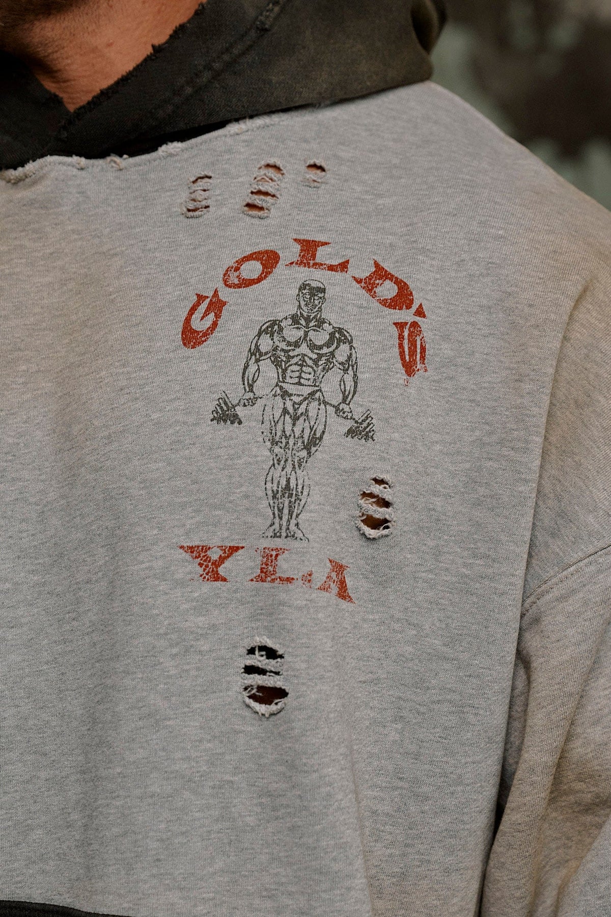 5168 - Gold's Iron Legacy Distress Hoodies