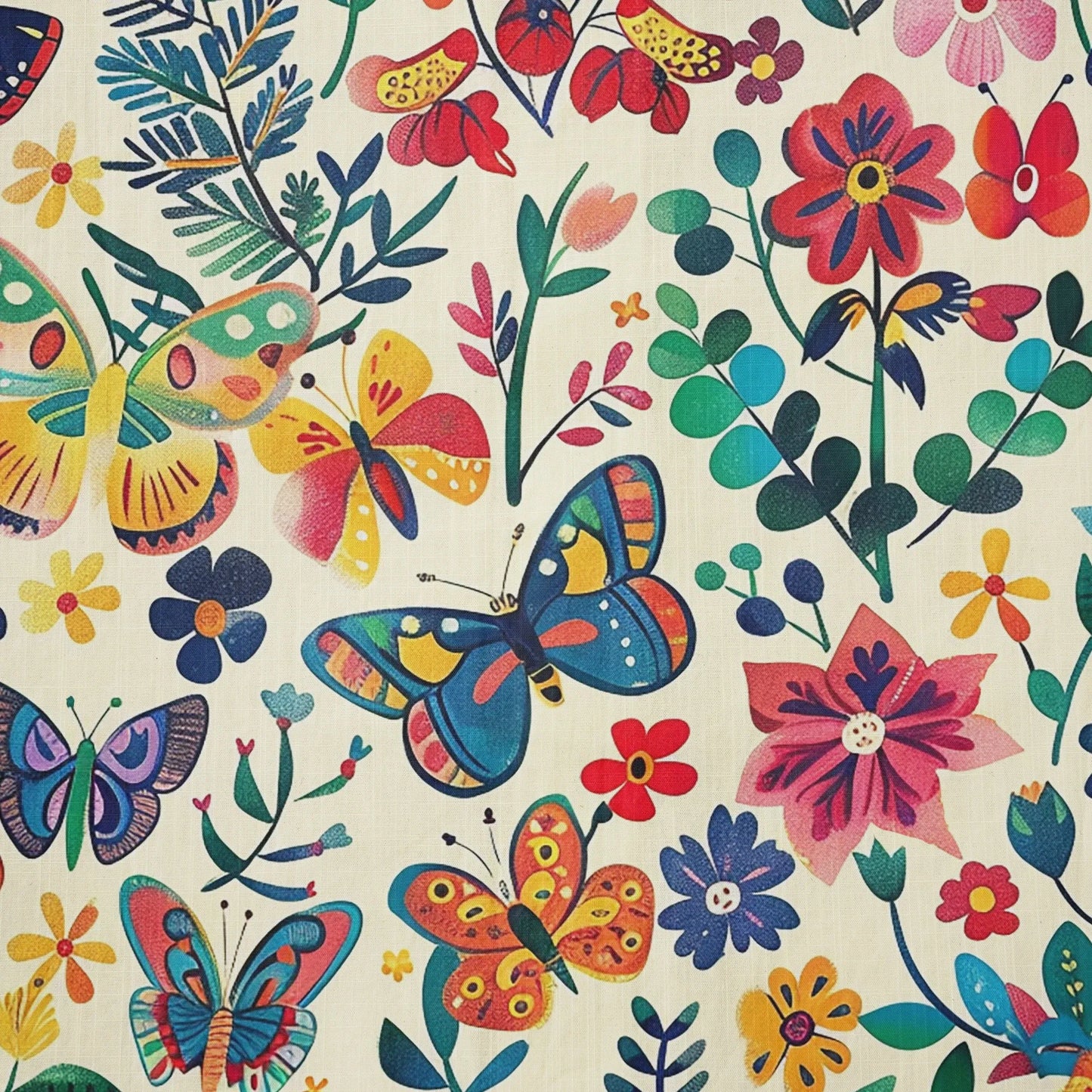 LeosWare® Men's Hawaiian Shirt Short Sleeve Button-up 100% Cotton Beige Aloha Butterfly Whispers In Full Bloom