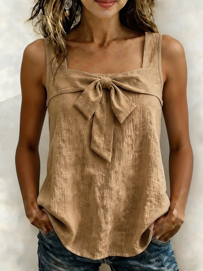 Women's Square-Neck Wide-Strap Sleeveless Tank Top