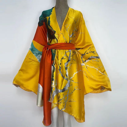 Women's Short Kimono Robe – All Inclusive Beach Cover Up