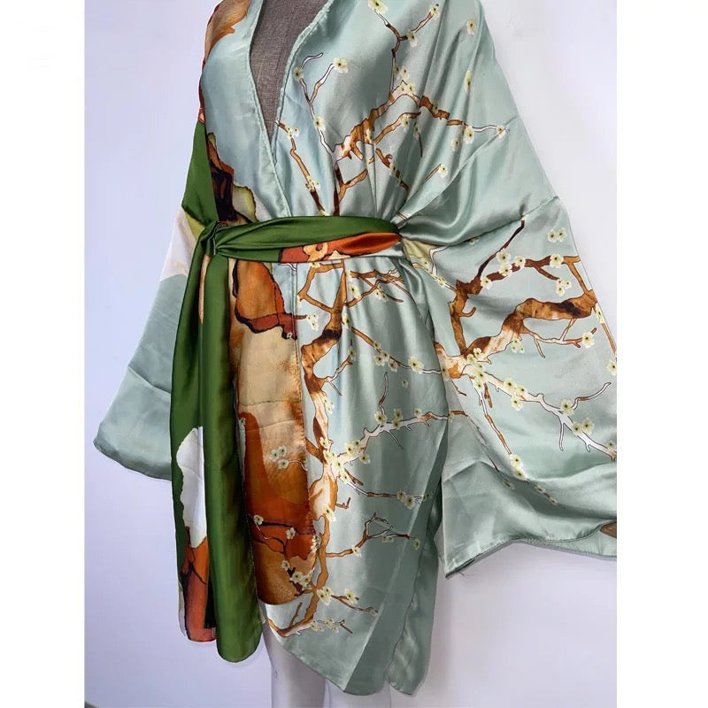 Women's Short Kimono Robe – All Inclusive Beach Cover Up