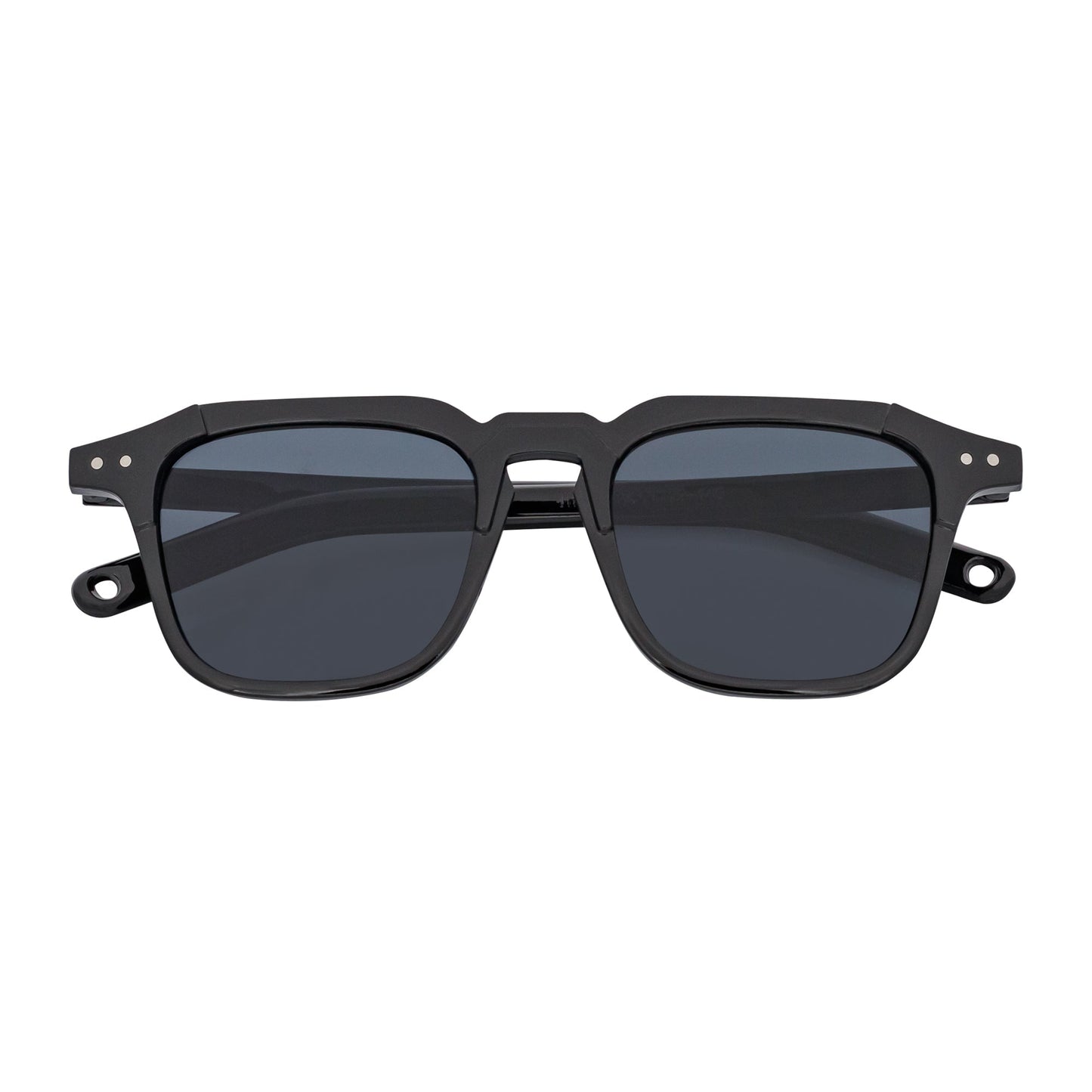 MISSONI - Keyhole Bridge Square Horn Rimmed Black Sunglasses Smoke Lens