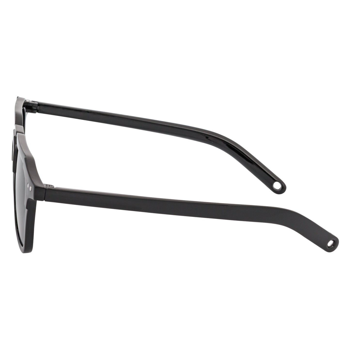 MISSONI - Keyhole Bridge Square Horn Rimmed Black Sunglasses Smoke Lens