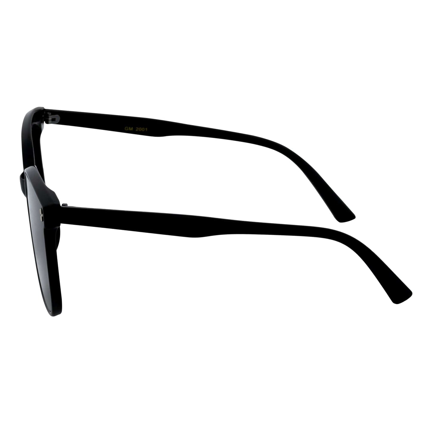 KATIE - Womens Polarized Oversize Square Cat-Eye Sunglasses Black Smoke