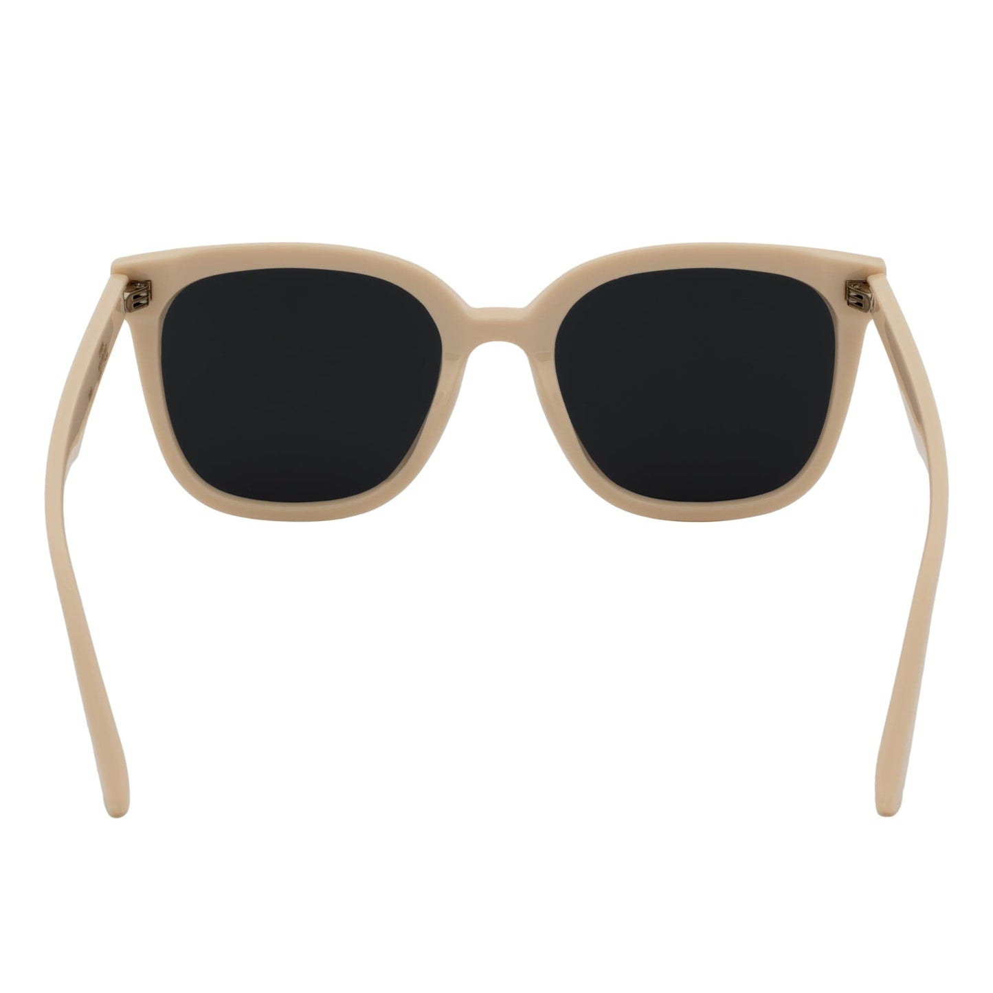 MYA - Polarized Womens Oversize 3 Pin Cat Eye Sunglasses Creme Smoke