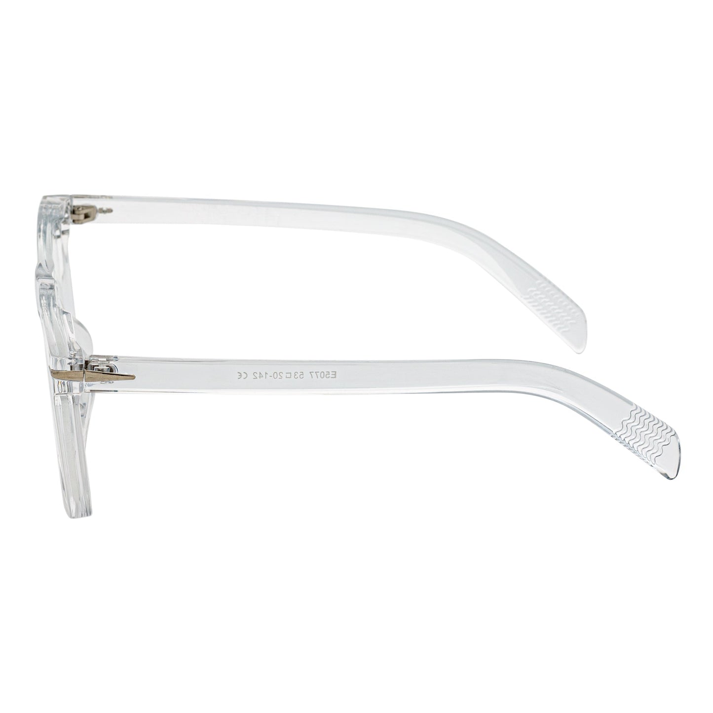 OXFORD - Classic Square Horn Rimmed Blue Light Clear Frame Flat Lens Glasses