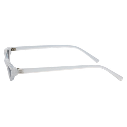 SIAMESE - Mid Century Small Slim Pointed Cat Eye Sunglasses White Smoke Lens