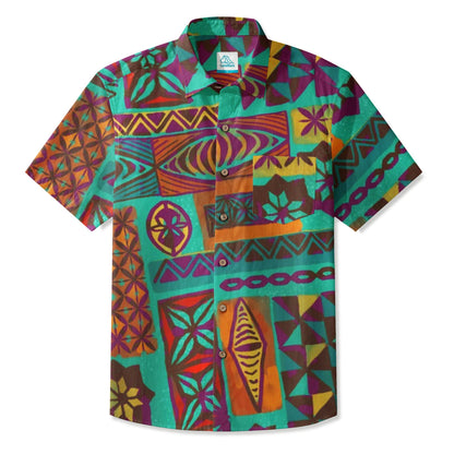 LeosWare® Men's Hawaiian Shirt Short Sleeve Button-up 95% Polyester, 5% Spandex Aloha Your New Must-have